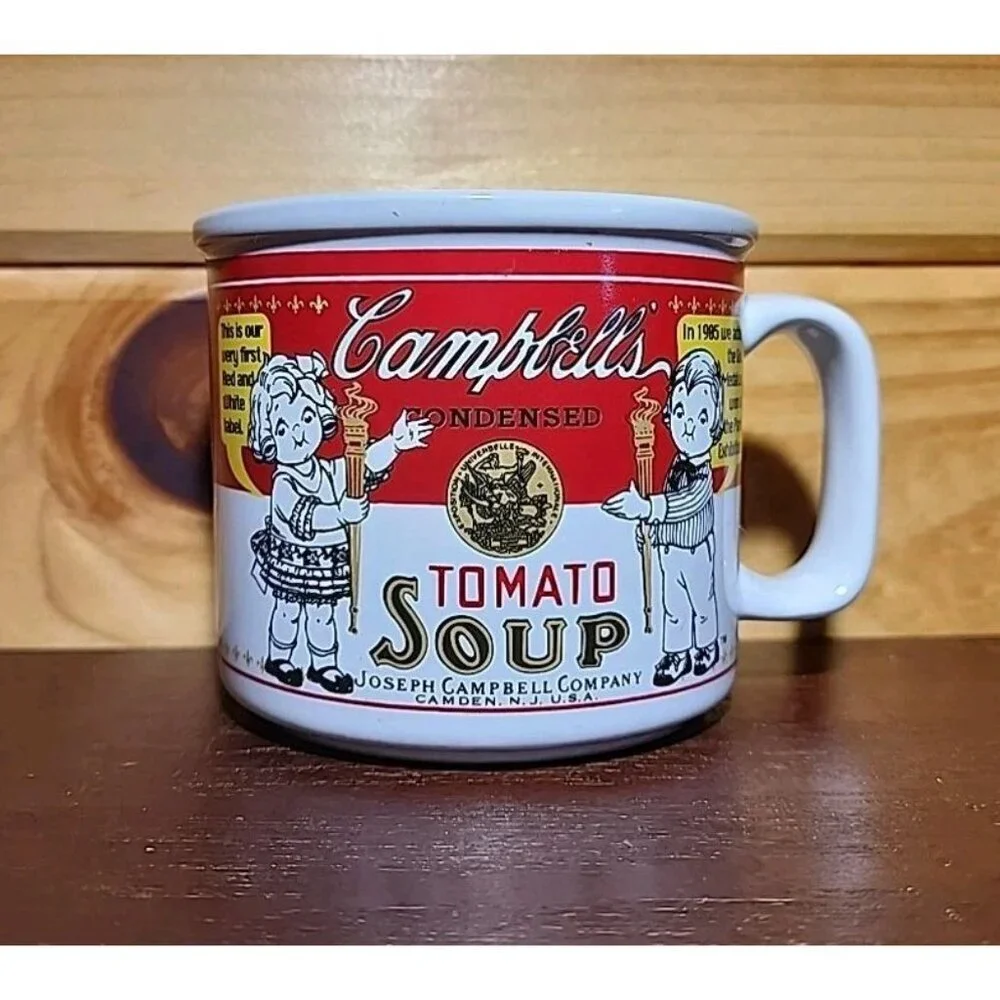 Campbells Kids 1999 Westwood First Red & White Label 14 oz Oversize Cup Soup Mug